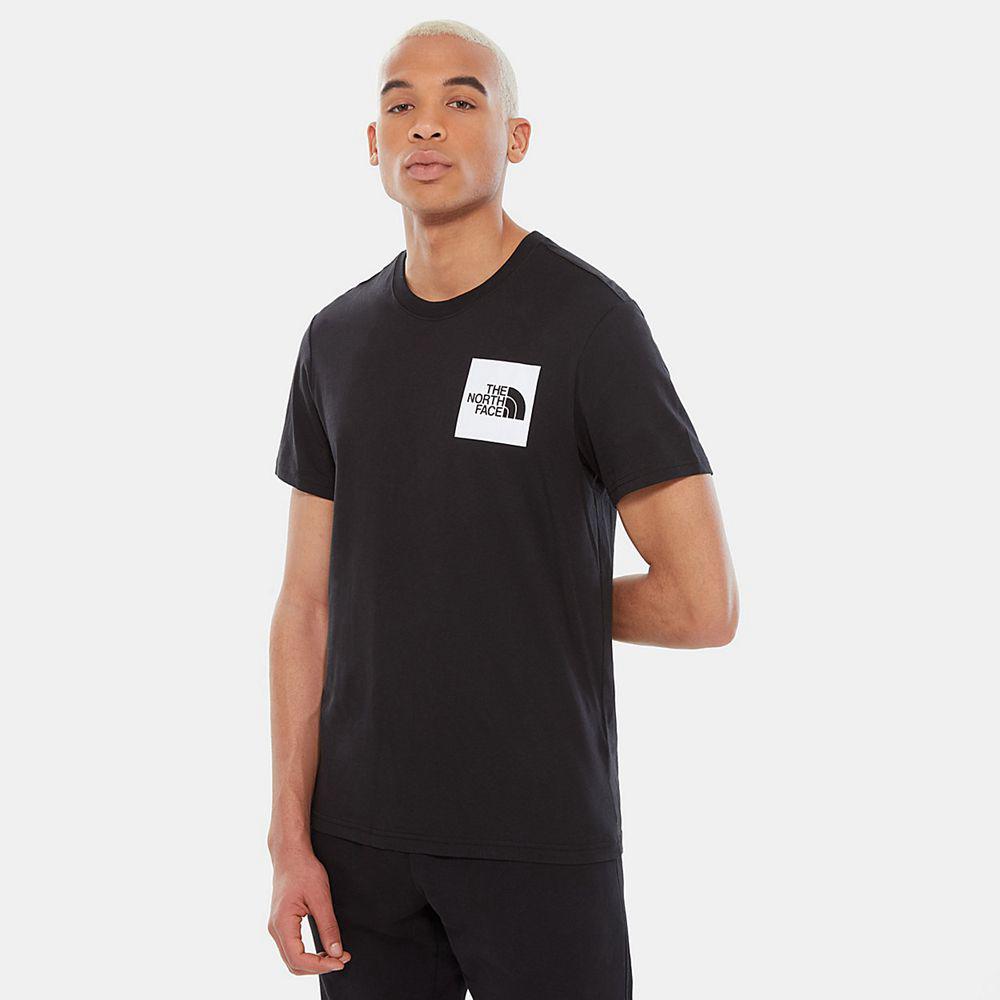 The North Face Fine Ανδρικα T Shirt - Μαυρα (PCOW84610)